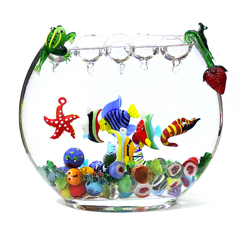 Marine Aquarium Europe - زجاج عائم الحيوانات البحرية مصغرة تمثال