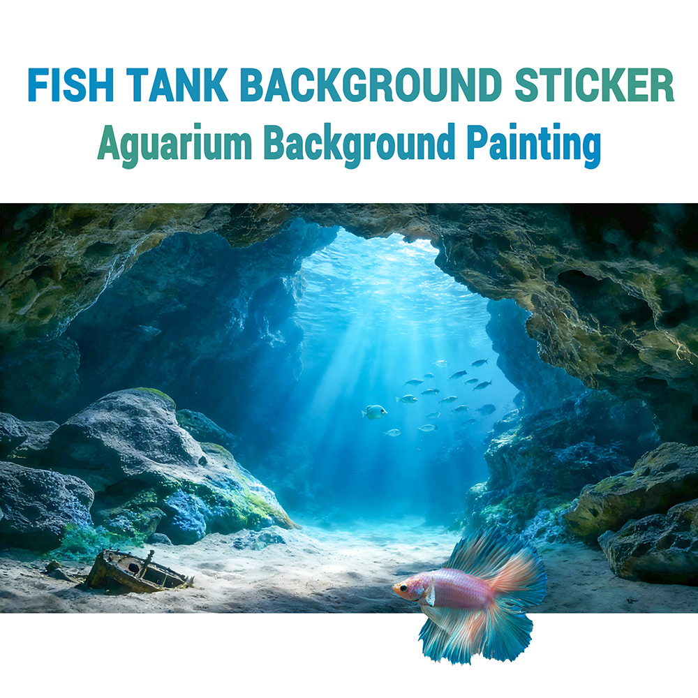 ملصق خلفية لحوض السمك بتصميم ف - مراجعة Marine Aquarium Glue وسعره