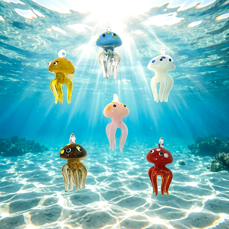 قلادة قنديل البحر الزجاجية الم - مراجعة Marine Life Aquariums وسعره