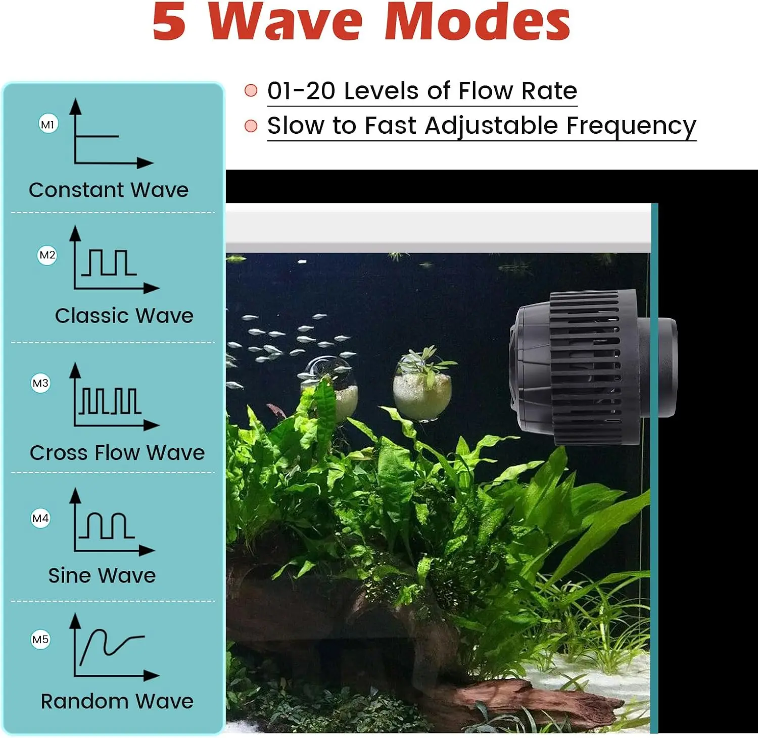 جهاز تدفق مائي قابل للتعديل لح - مراجعة Powerhead Wave Maker وسعره