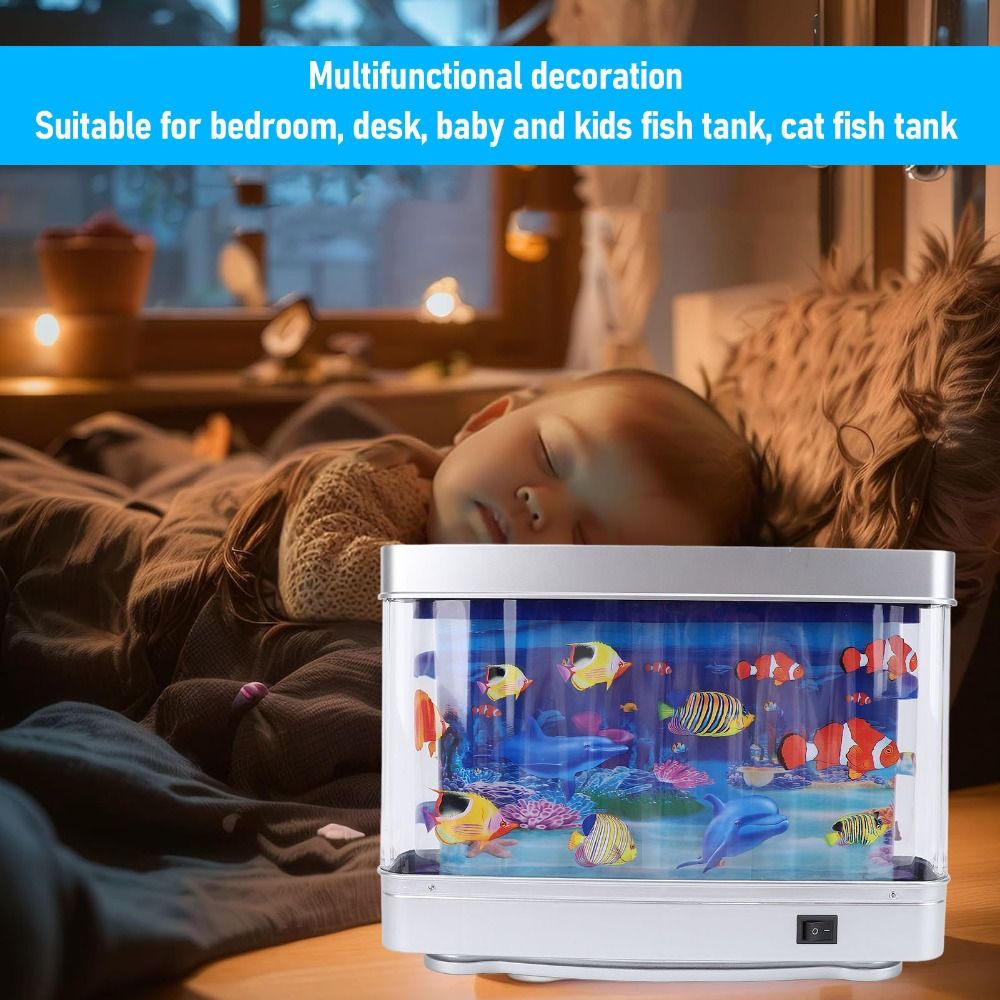 ديكور LED خزان الأسماك وهمية ا - مراجعة Marine Life Aquariums وسعره
