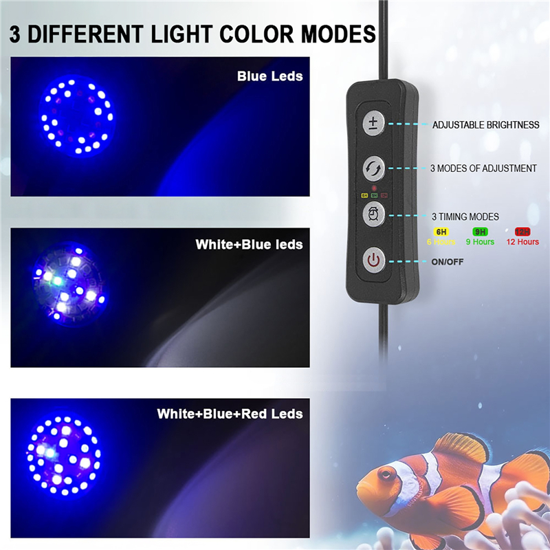 30 واط حوض السمك خزان الأسماك  - مراجعة Aquarium Marine Lights وسعره