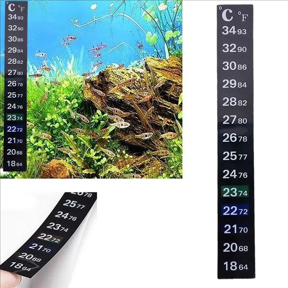 5 قطع/10 قطع ملصق مقياس حرارة  - مراجعة Marine Aquarium Glue وسعره