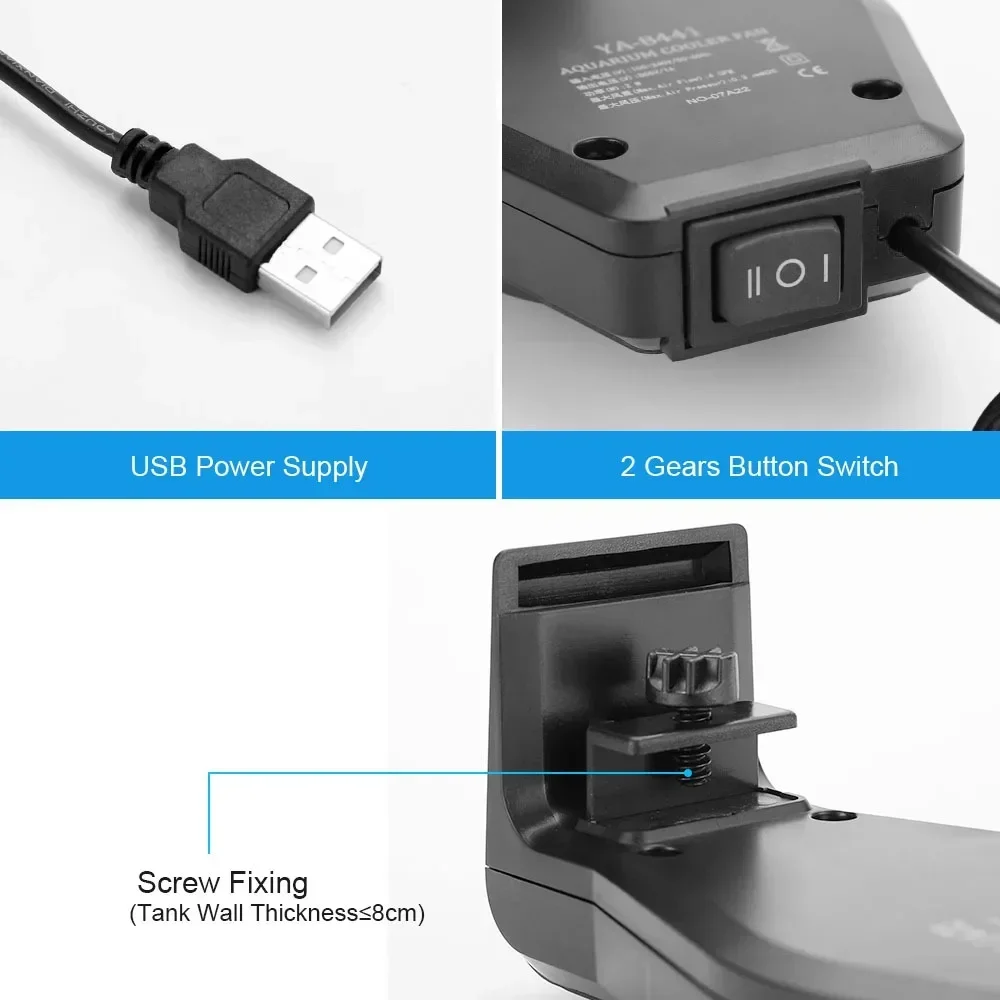 مروحة تبريد حوض السمك USB مع ا - مراجعة Marine Aquarium Mini وسعره