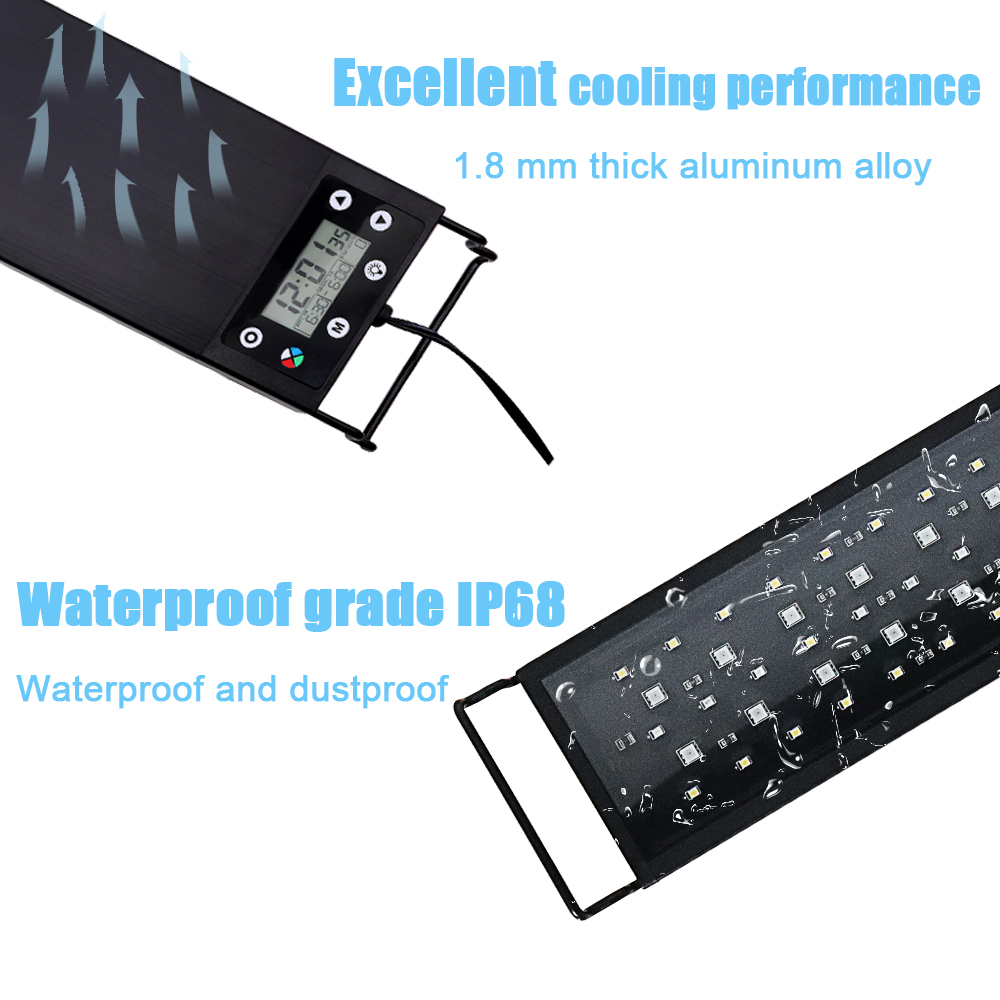 إضاءة LED لحوض السمك بطول 30-6 - مراجعة Aquarium Marine Lights وسعره