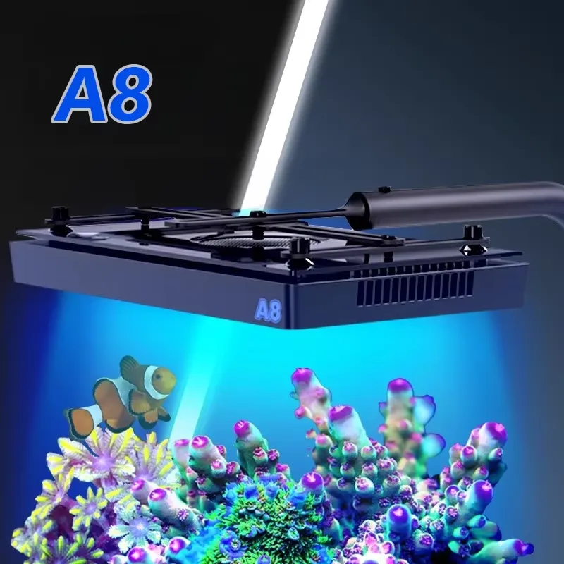إضاءة LED للأحواض المائية A8SE - مراجعة Aquarium Marine Lights وسعره